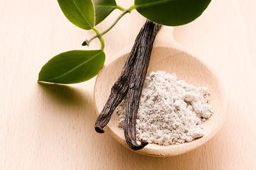 Image showing vanilla beans with aromatic sugar