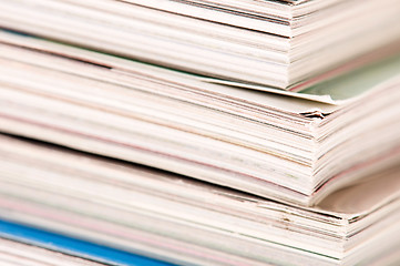 Image showing Stack of magazines