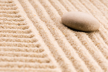 Image showing Zen. Stone and sand 