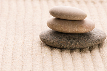 Image showing Zen. Stone and sand 