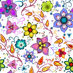 Image showing Seamless floral pattern