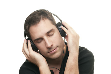 Image showing Man listening the music