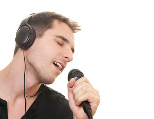 Image showing Man singing