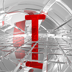 Image showing t in futuristic space