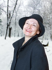 Image showing Happy elderly woman