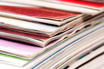 Image showing Stack of magazines 