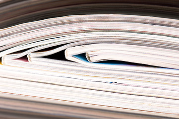 Image showing stack of magazines