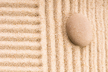 Image showing Zen. Stone and sand