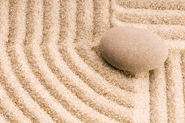 Image showing Zen. Stone and sand