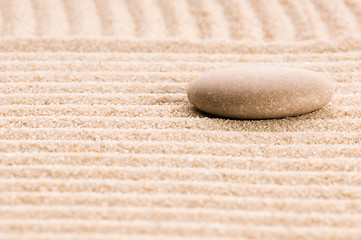 Image showing Zen. Stone and sand