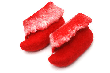 Image showing red Santa boots