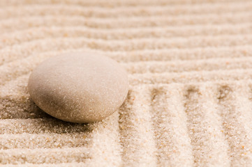 Image showing Zen. Stone and sand