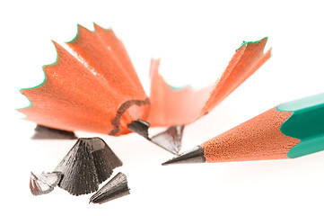 Image showing Pencil and shavings