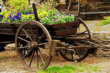 Image showing Flower cart