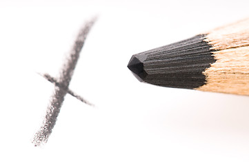 Image showing pencil writing on white paper