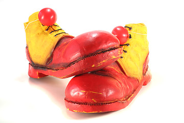 Image showing clown shoes with clown noses