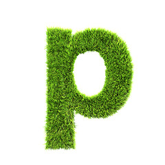 Image showing grass lower-case letter