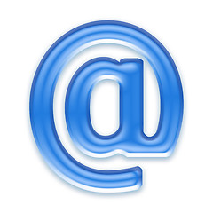 Image showing Aqua letter