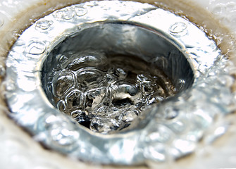 Image showing Down the drain