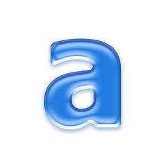 Image showing Aqua letter