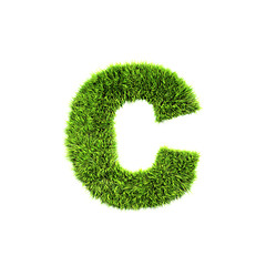 Image showing grass lower-case letter