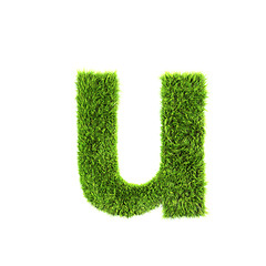 Image showing grass lower-case letter