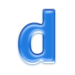 Image showing Aqua letter