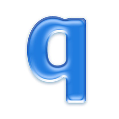 Image showing Aqua letter