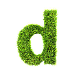 Image showing grass lower-case letter