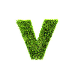 Image showing grass lower-case letter