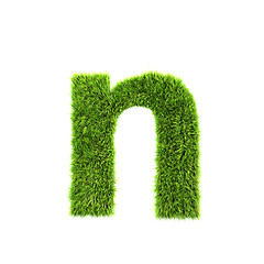 Image showing grass lower-case letter