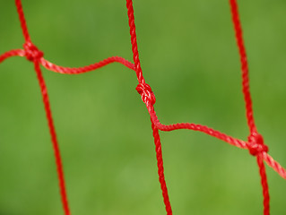 Image showing soccer goal net