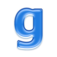 Image showing Aqua letter