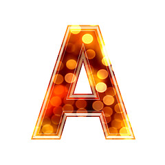 Image showing 3d letter with glowing lights texture