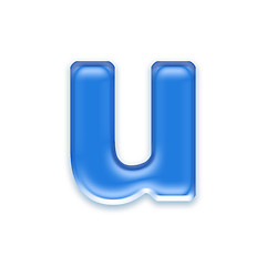 Image showing Aqua letter