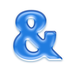 Image showing Aqua letter