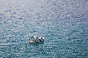 Image showing Motor boat at the sea