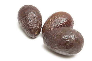 Image showing Three avocados isolated