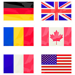 Image showing Stylized flags collection 