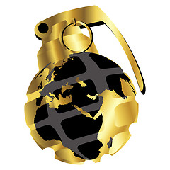 Image showing Golden hand grenade