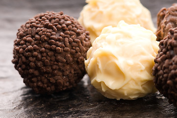 Image showing chocolate truffles assortment