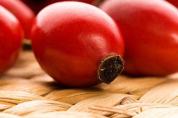 Image showing rose hips macro