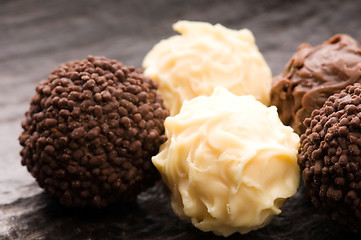 Image showing chocolate truffles assortment 