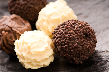 Image showing chocolate truffles assortment 