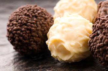 Image showing chocolate truffles assortment 