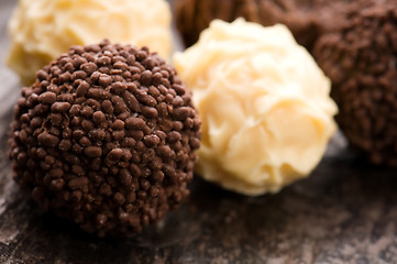 Image showing chocolate truffles assortment