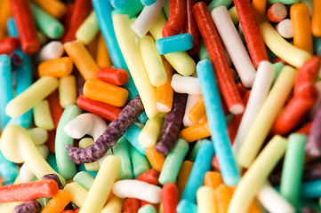 Image showing macro of rainbow sprinkles