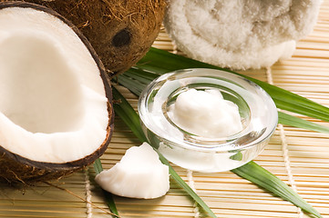 Image showing Coconut and coconut oil