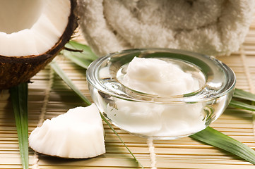 Image showing Coconut and coconut oil