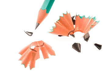 Image showing Pencil and shavings